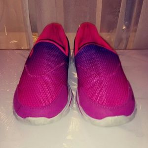 Girls size 2 pink slip on tennis shoes